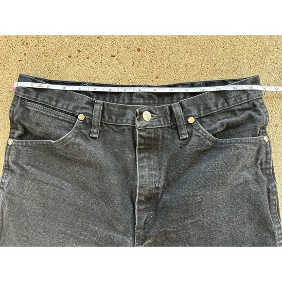 Wrangler Cowboy Cut Silver Edition Slim Fit Jeans 34x30 Black Grunge Western - Picture 7 of 14